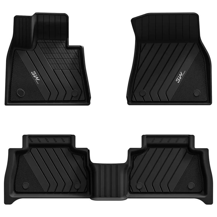 3W Custom Floor Mats and Trunk Mats for All Vehicle Types, Premium TPE Material & All-Weather Full Protection